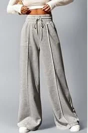 Ladies Grey Wide Leg Trousers