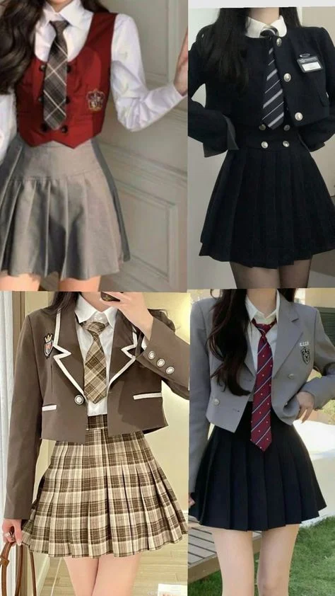 School Uniform Plaid Set